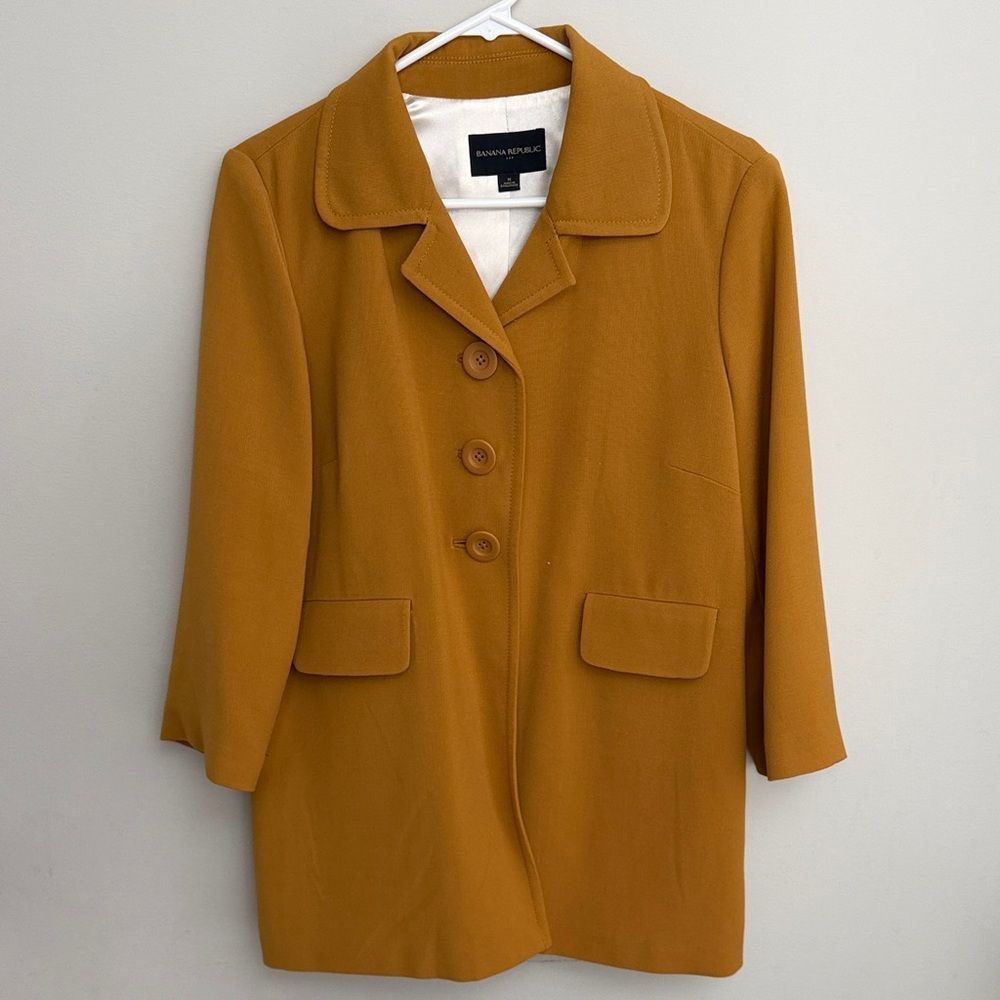 Banana Republic Women's Mustard Pea Coat size M